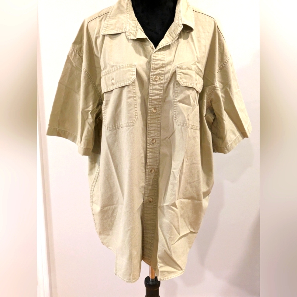 L.L. Bean Men's XXL Reg Button Down Short Sleeve Shirt